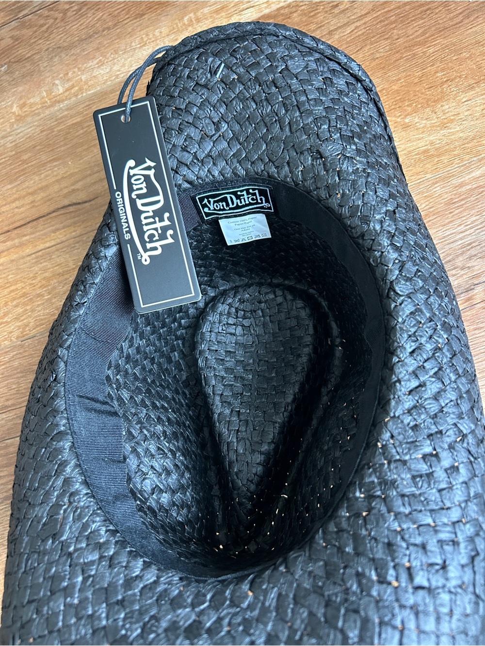 Von Dutch Black Cowboy Logo Hat NWT - Picture 4 of 6